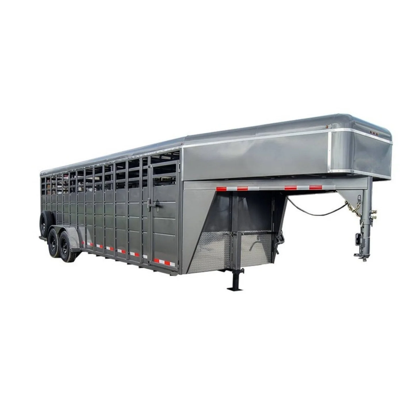 24ft Charcoal Gooseneck Livestock Trailer